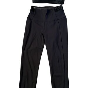 Lululemon 2 Piece Black High-Rise Performance Leggings with Tank
